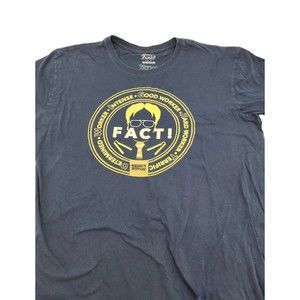 Funko Pop! The Office DWIGHT Fact! Blue Shirt Yellow Graphic short Sleeve XL‎